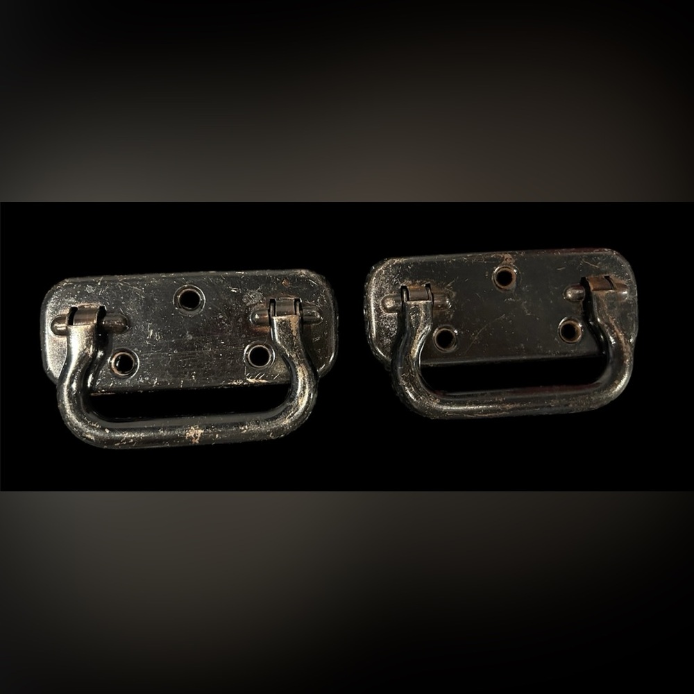 Two Drawer cabinet pulls black recycle upcycle project approx 4 inch length